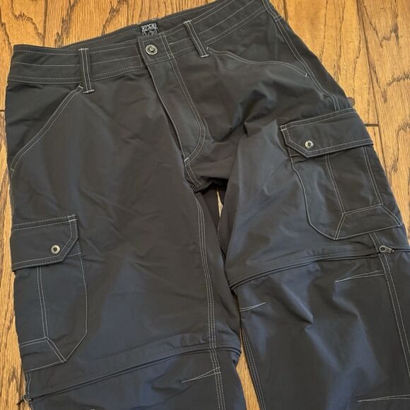 Kuhl Renegade Convertible Stealth Gray Hiking Outdoors Pants Mens 32x32 Zip Off - Picture 11 of 16